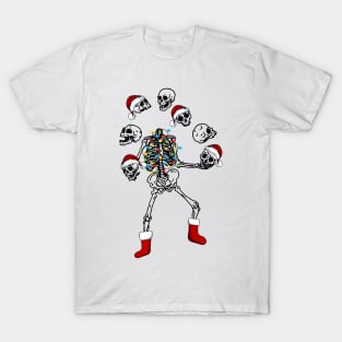 Christmas Skeleton Dancing Light T-Shirt